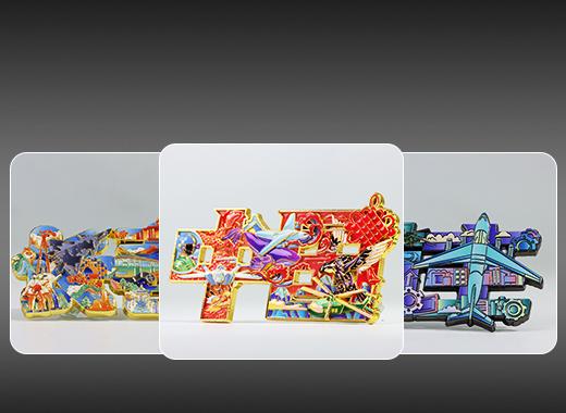 长春航空展-“中国长春航空”金属飞机徽章套装