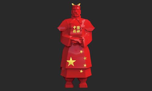 国潮风文创兵马俑工艺摆件定制