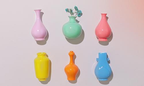 多彩小瓷瓶冰箱贴定制