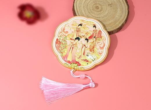 辽博仕女图文创随身镜案例